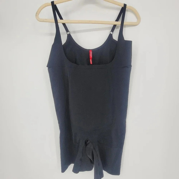 SPANX Oncore Open-Bust Mid-Thigh Bodysuit black 2X
